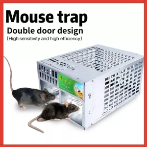 ✅【Large Stock】 High Quality Double-door Big Mouse Rats Live Trap Cage/Strong Catch Bait/Pest Control