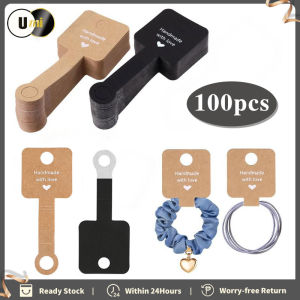 100PCS Jewelry Display Card Adhesive Bracelet Display Cards Folded Jewelry Hang Tag Card