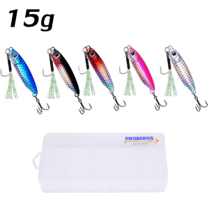 Fishing Jigging Hook Spinner Bait 7g/10g/15g/20g Laser Metal Jig Umpan Casting Spoon Fishing Lure