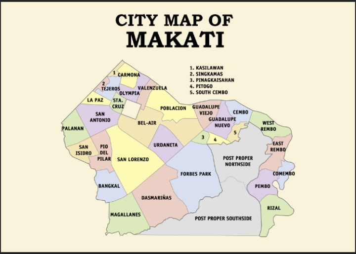 Makati City Map Waterproof A4 Laminated Chart Lazada PH