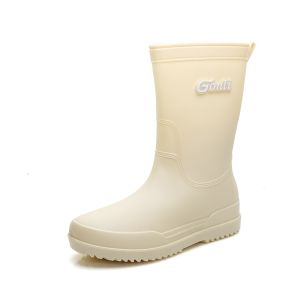 IELGY Rain shoes for women fashionable style work shoes thick sole midsole waterproof anti slip wear-resistant rain boots