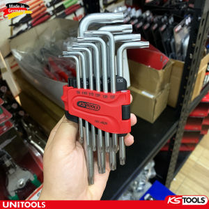 Bộ lục giác hoa thị có lỗ thân dài 10 cây 151.4820 KS Tools. Ứng dụng để siết mở bulong đầu ốc đặc biệt mà các dụng cụ thường không làm được