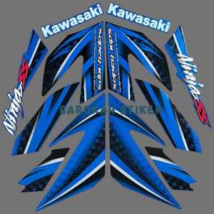 Striping Stiker kawasaki ninja ss 150 standar 2012 biru stiker motor