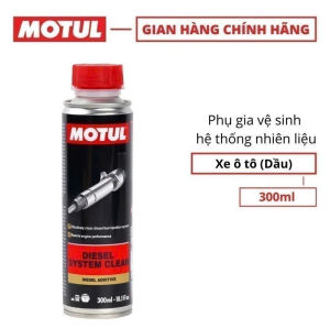 Phụ gia vệ sinh hệ thống nhiên liệu xe ô tô (Dầu) - DIESEL SYSTEM CLEAN 300ml Hàng chính hãng Motul 100% (Chai 300ML)