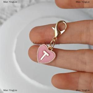 [COD] Man YingLie Cute Alphabet 26 Letters Heart Keychain For Bags Earphone Charm Pendants Accessories Gifts With Lobster Buckle