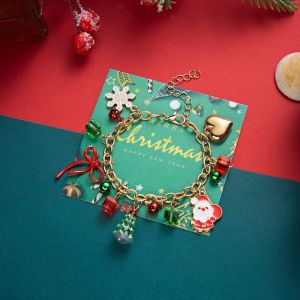 COVIEEZB Tinh tế Vòng tay hình cây thông Noel. Phong cách quyến rũ. Màu sắc rực rỡ. Vòng đeo tay hình tuần lộc Giáng sinh Vòng tay tình bạn ngọt ngào Kết cấu độc đáo. Vòng tay  dây chuyền hình bông tuyết Những người bạn thân nhất.