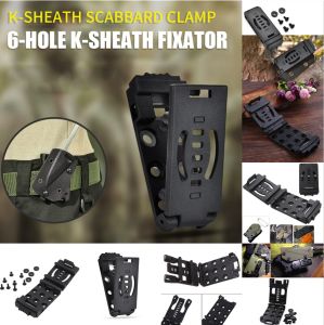 1/5pcs K-Sheath Waist Clip Back Clamp Belt Outdoor Hunt Camp Scabbard Kit