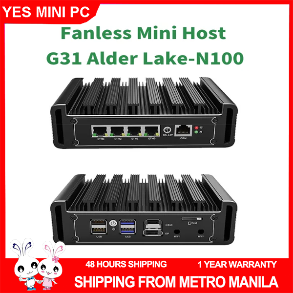G31S N100 Fanless Soft Router Firewall Mini Host 4x2.5GbE Pfsense ...