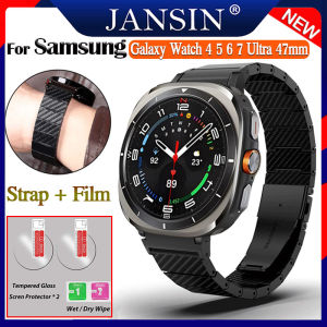 band For Samsung Galaxy Watch Ultra 7 6 Classic 47mm 43mm 5Pro 45mm 4Classic 42mm 46mm Strap Carbon Fiber Link Bracelet Lightweight Galaxy Watch 7 6 5 4 40mm 44mm film