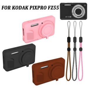 MODERNLUX Silicone Camera Protective Case Anti-Scratch Shockproof Skin Shell Soft with Lanyard Body Cover for KODAK PIXPRO FZ55 Digital Camera Accessories