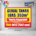 Spanduk Banner MMT Plang Rumah Dijual Tanah Dijual SHM Rumah Di Kontrakan Disewakan C. 