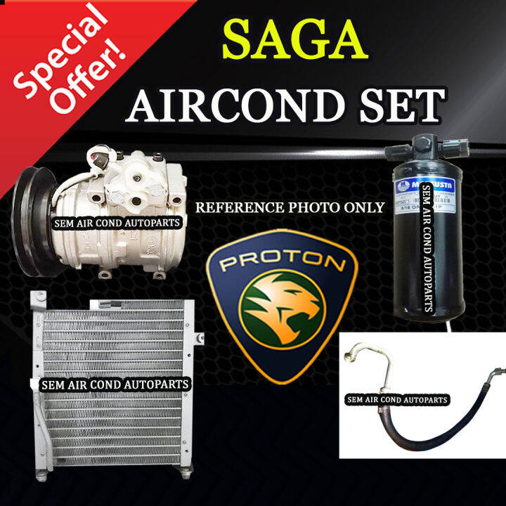 PROTON SAGA ISWARA COMPRESSOR/ CONDENSER/ RECEIVER DRIER/ 4/8 DISCHARGE ...