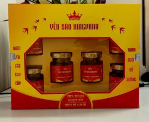 Yến Sào Kingphar - Giúp bồi bổ cơ thể tăng cường sức đề kháng Phục hồi sức khỏe nhanh chóng trong thời gian dưỡng bnh - 1 hộp 6 hũ