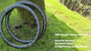 2026 X-Light 1270g  Tubeless Ready Urke190 Ratchet 700c Road Carbon Disc Brake Wheels Normal / Ceramic Bearing Bike Wheelset UCI App