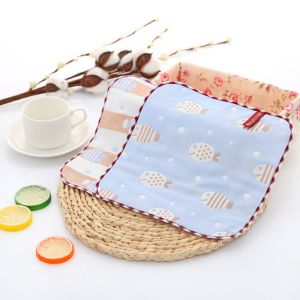 0HOWWUU รูปทรงสี่เหลี่ยม ผ้าขนหนูเช็ดหน้าเด็ก ผ้าขนหนูเช็ดมือ ให้อาหารผ้าเรอ ผ้าขนหนูอาบน้ำเด็ก ทนทานต่อการใช้งาน ผ้าฝ้ายแท้แท้ ผ้าขนหนูขนาดเล็กหกชั้น