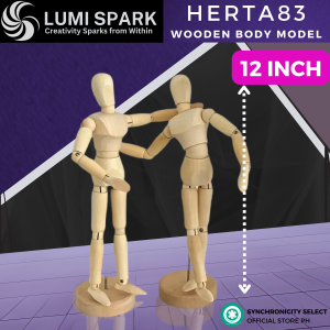 HERTA83 Drawing Reference Model | Wooden Artist Mannequin Model | Home Decor Artist Sketching & Movable Wooden Hand | Wooden Figurine Puppet Props Cosplay | TV Cabinet Ornaments Costume Store Displays and Drawing Animation Art Studio Reference.