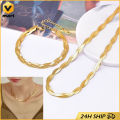 Fashion Gold Necklace 4mm 16/18/20 Inch Blade Necklace Snake Bone Chain Men's Women's Jewelry Gifts Twist Rope Chains Men Women Rose Gold Color Plated Necklace No Fade High Quality Jewelry Gifts SNAKE CHAIN STAINLESS STEEL QUALITY 18K Gold Stainles Steel. 