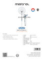 MISTRAL 16" STAND FAN MSF1629WV2. 