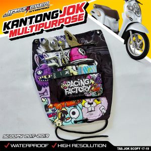 Tas Motor Kantong Jok Motor Beat Fi ESP Deluxe Street Scoopy FI NEW Vario 125 NEW - Tas Jok Organizer Aksesoris Motor Tas Perkakas Full Print