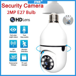 JTKE E27 WiFi Bulb Surveillance Camera Night Vision Automatic Tracking Digital Zoom Security Monitor Camera