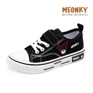 Sepatu Anak laki laki Perempuan Sneakers kanvas Pesta Lucu Q 03 Warna Hitam Motif Teddy bear