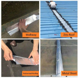 TOP SATU - LAKBAN ANTI BOCOR Lem Talang Alumunium Foil Lem Butyl Sangat Lengket Lakban Aluminum Foil Butyl Waterproof Adhesive Tape 5 m Tahan Air dan Suhu Ekstrim | Alat Renovasi Penambal Lubang Atap Rumah | Perekat Super Tebal Kuat Anti Bocor Serbaguna