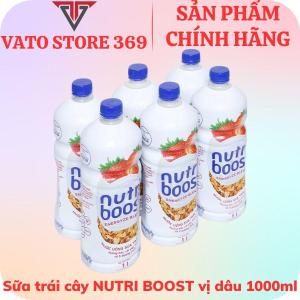Nước uống sữa trái cây NUTRI BOOST hương dâu chai 1L