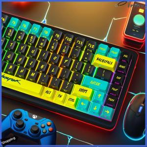 【jianzhanqinl】 1 Bộ cyberpunk Keycap cơ khí Keycap mờ Keycaps trang trí bàn phím Keycaps Bàn Phím Phụ kiện Quà Tặng
