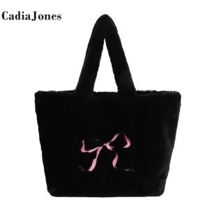 กระเป๋าสะพายไหล่ขนยาวนุ่มผู้หญิงพร้อมโท้ทแบบลำลองภายในที่กว้างขวางสำหรับการช็อปปิ้ง