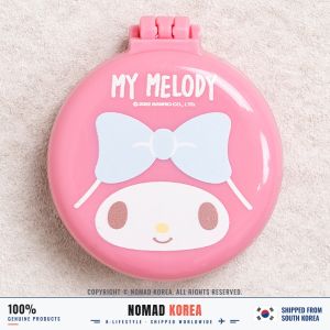 Sanrio My Melody Lược đệm khí gấp gọn có gương mini bỏ túi màu hồng hoặc tím