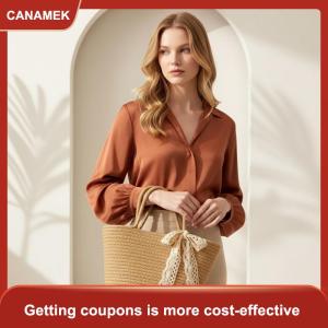 【CANAMEK】 Lớn dệt rơm Tote Túi cho phụ nữ mùa hè phong cách Pháp bãi biển túi xách với công suất lớn cho kỳ nghỉ đi chơi