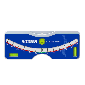 เครื่องทดสอบมิเตอร์กระดูกสันหลังคดที่มีระดับฟอง Scoliometer 0-30 ° สำหรับ Scoliosis กลับวินิจฉัย