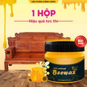 Sáp Ong Đánh Bóng Đồ Gỗ Sàn Gỗ BEEWAX 80gr Sáp Tự Nhiên Làm Mới Phục Hồi Màu Gỗ Bàn Ghế Tủ Cửa Gỗ