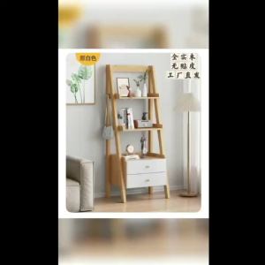 New solid wood upgraded bedside table storage rack childrens room living room integrated wall facing multi story and small-sized home furnishings