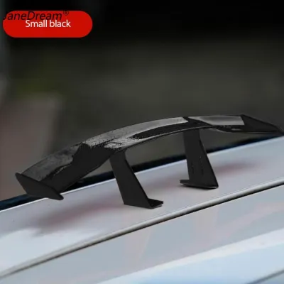 JaneDream Universal Car Mini Tail Wing Carbon Fiber Look Mini Modified Tail Wings Model Auto Rear Spoiler Decoration Car Accessories