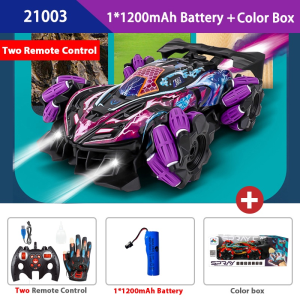 Drift RC Car With Led Lights Music 2.4G Glove Gesture Radio Remote Control Spray Stunt Car 4WD 4x4 Electric Children Toys Christmas gift
