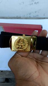 Sabuk Pinggang TNI Motif Sinar Loind Tanpa Brasso