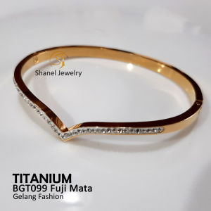 Gelang Tangan Fuji Titanium Mata Branded Perhiasan Import Keren Fashionable Stylish BGT099 Frida Jewelry