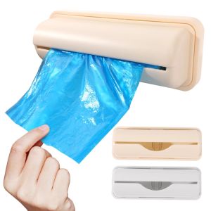 Plastic Trash Bags Storage Box Garbage Bag Holder for Kitchen Bathroom Wall Mounted Grocery Bag Organizer Container