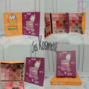 Bls Victorias Buku Eyeshadow Pallete Blusher Glitter Lipstik Cream / Grosir Kosmetik