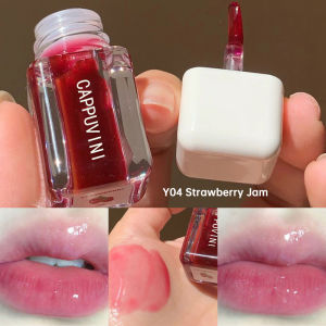 💄Orfila Cappuvini Transparan Hydrating Gloss Nourishing Lip Gloss / Jelly Shine Lip Gloss / Nektar Bibir Pelembab Transparan COD