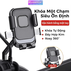 Giá Đỡ Điện Thoại Xe Máy MH6 Hiện Đại Siêu Chắc Chắn Xoay 360 Gắn Được Xe ĐạpChống Xốc Mystore247