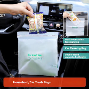 Car trash bag adhesive standing storage bag car interior supplies (20pc/pack)