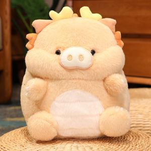 Kawaii Vui nhộn Lợn & Rồng Đồ chơi sang trọng Nhồi bông Động vật mềm Heo đất Búp bê Ném Gối Đệm Vui nhộn Sinh nhật Xmas Quà tặng cho bạn bè2026