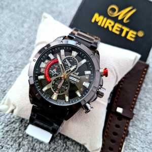 MIRETE Jam Tangan Pria Original Tanggal dan Hari Aktif Tahan Air Dijamin Realpict Sesuai Foto dan Video!!