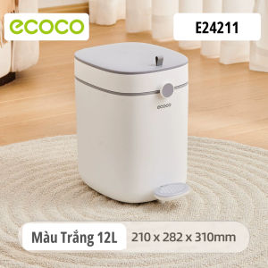 Thùng rác đạp chân ECOCO nắp kín chống mùi thế hệ mớitích hợp chế độ tự động đóng gói hiện đạinắp đóng chậm thông minh