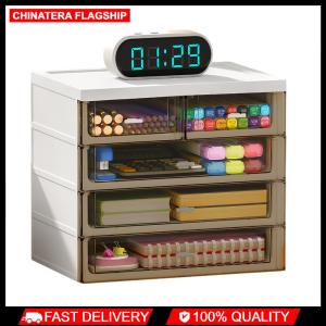 4 Tier Stackable Desk Organizer W/ 5 Drawers Drawers Storage Unit Stackable Desk Storage Box for Office