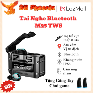 Tai Nghe Nhét Tai Bluetooth Gaming M25 TWS  Màn Hình Led  Âm Thanh HIFi  Giảm Ồn ENC  Bluetooth 5.2  Độ Trễ Cực Thấp