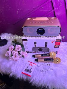 SDRD SD-316 PORTABLE FAMILY KARAOKE SYSTEM CONDENSER WIRELESS STEREO BLUETOOTH SPEAKER SET WITH DUAL WIRELESS MICROPHONES