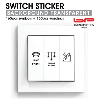 Sticker Label Switch Plug / Socket Symbol & Word for Whole House | Waterproof Transparent 313pcs
